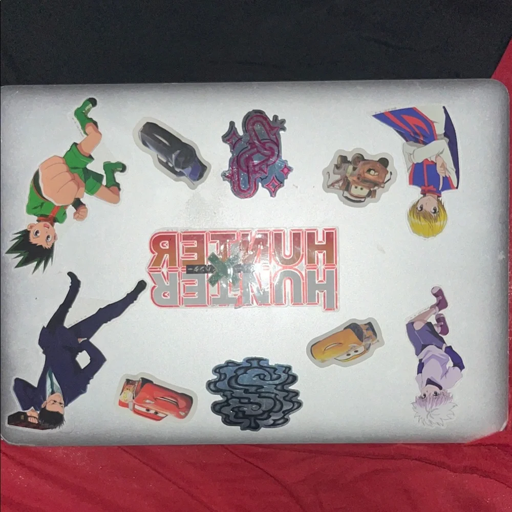 Apple Laptop with Custom Stickers - Silver